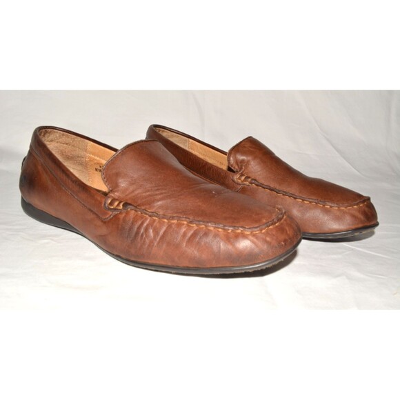 Born Handcrafted Leather Loafers Men’s Size 8.5 M Brown Slip-On Casual Comfort - Picture 1 of 7